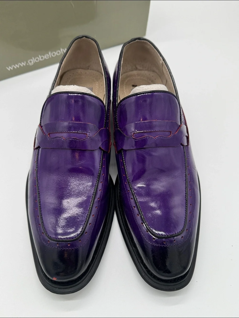 LEATHER SHOE (NATHAN) with pocket square and bow-tie
